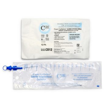 Cure Medical Closed System Catheter with 1500 mL Integrated Collection Bag