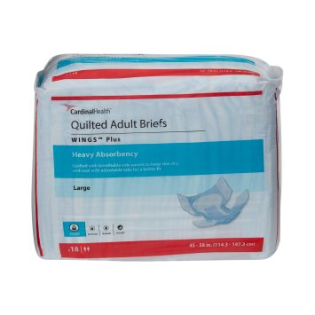 Cardinal Health Quilted Adult Briefs Wings Plus