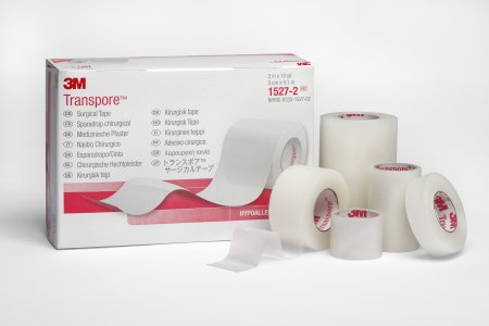 3M Micropore Paper Tape - White - 1/2 - with dispenser - 24 per box