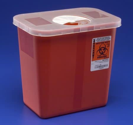 SharpSafety Phlebotomy Sharps Container, Red
