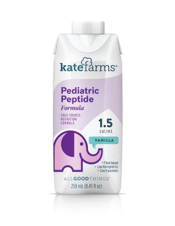 Kate Farms Core Essentials Peptide 1.5 Supplemental Formula, Plain, 325mL  (1 Case of 12) 