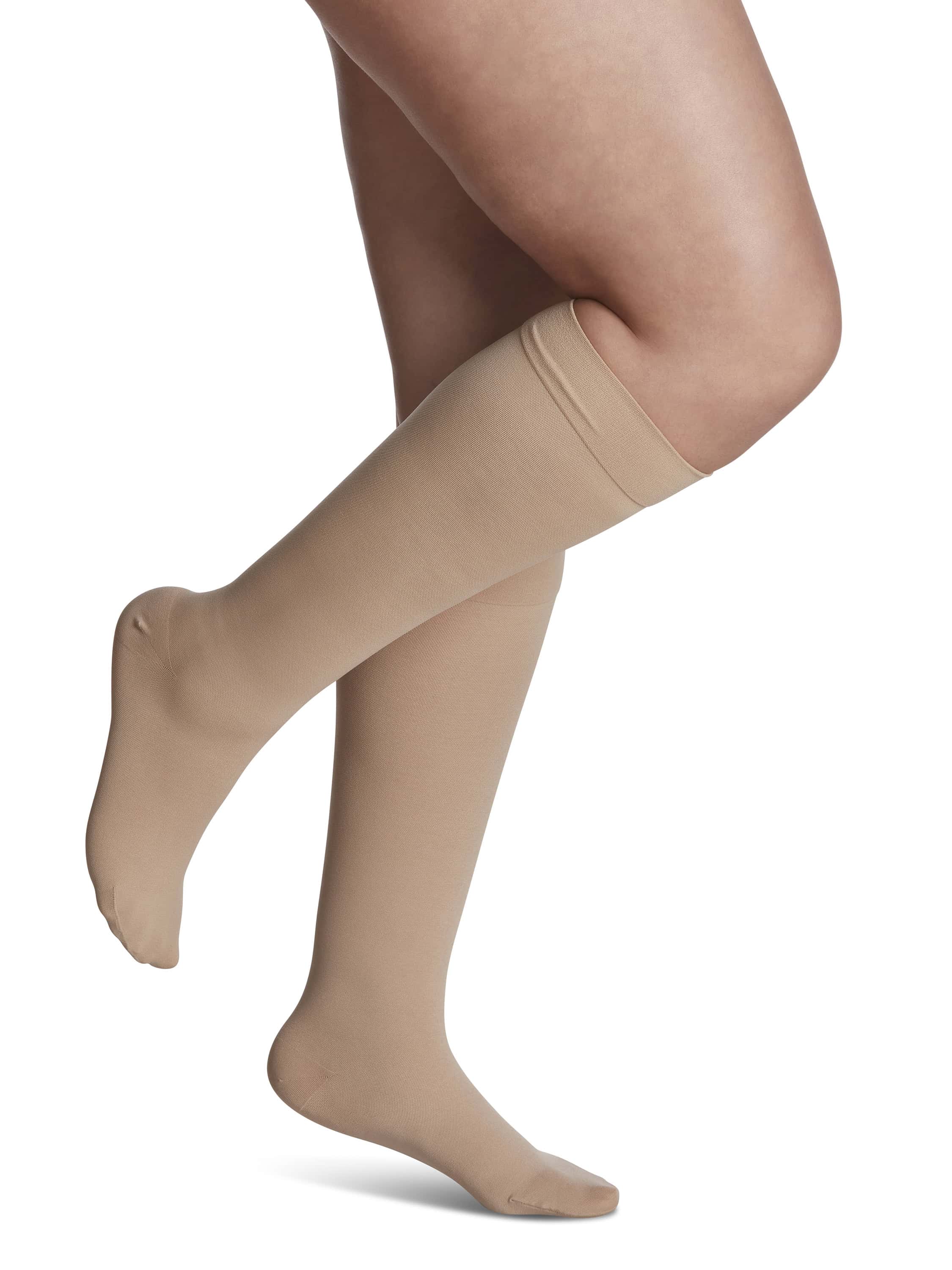 Sigvaris Women's Compression Stockings, Closed Toe, Honey